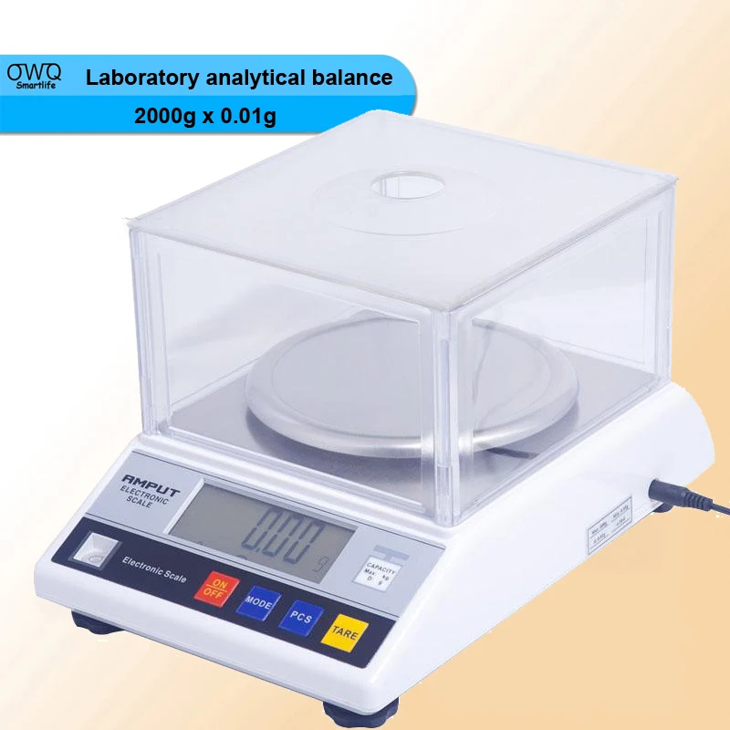 1pcs Precision Laboratory analytical balance 2000g x 0.01g Jewelry