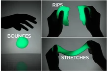 1pcs New Education Luminous Shining Bright In Night Dark Bouncing Silly Putty Handgum Toy with Box