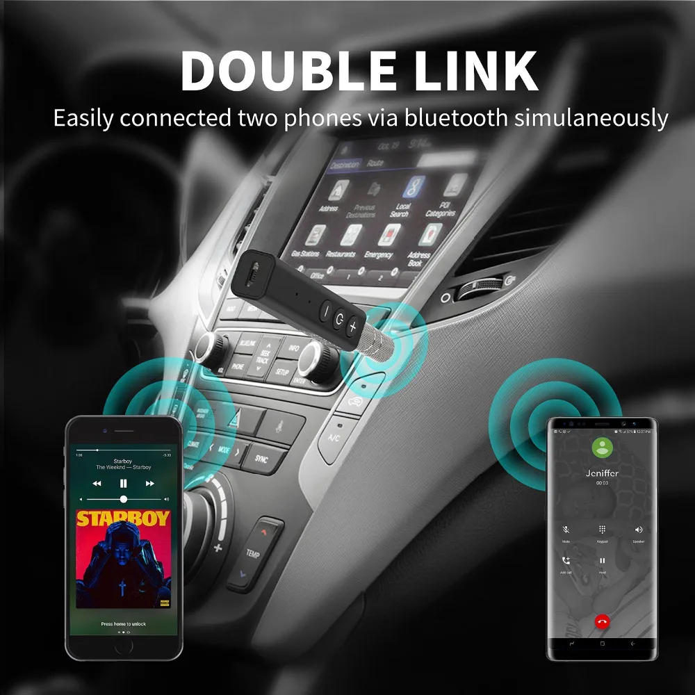 Универсальный 3 5 мм Автомобильный Bluetooth приемник BT4.1 беспроводной аудио адаптер