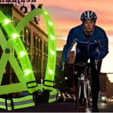 Эластичный светоотражающий жилет с usb-зарядкой, Майки для велоспорта, светодиодный светоотражающий Предупреждение бега