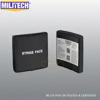 MILITECH 6 by 6 inches Two Pieces NIJ IV Bulletproof Side Plates Aluminum Oxide + PE NIJ 4 Stand Alone Ballistic ESAPI Panel