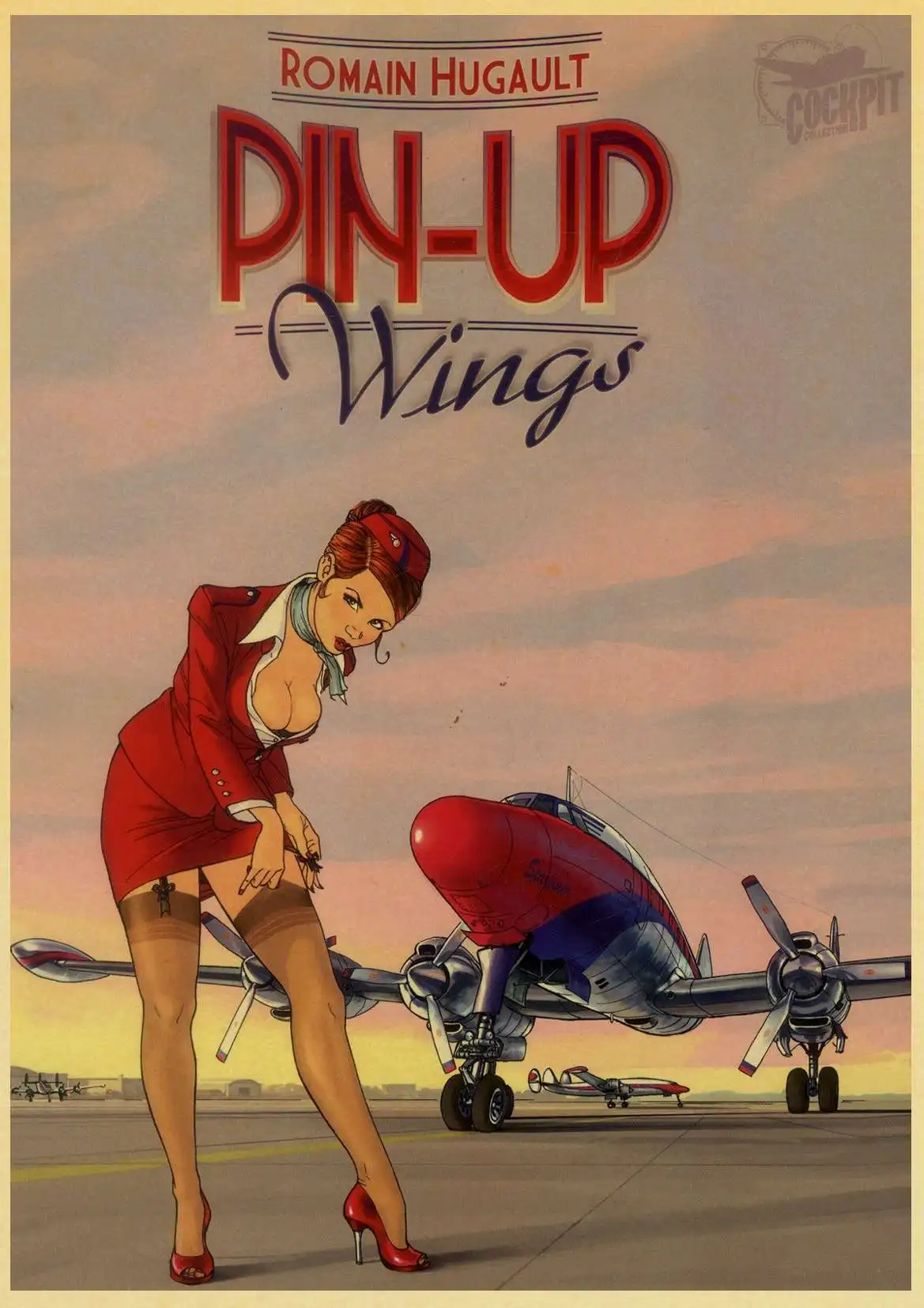 Вторая мировая война Америка Pin up girl Sexy girl винтажный бумажный плакат настенная живопись украшение дома 42X30 см 30X21 см - Цвет: E104