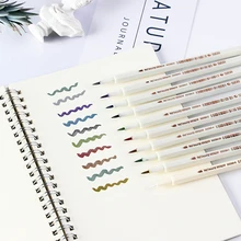 10 цветов мягкий наконечник металлический маркер-хайлайтер на водной основе чернильный стеклянный альбом «сделай сам» Рисование черная бумага художественные принадлежности