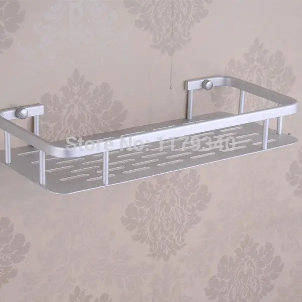 

Bathroom Shower Alumimum Holder Basket Bath Hanger Wall Mounted Hotel Shelves