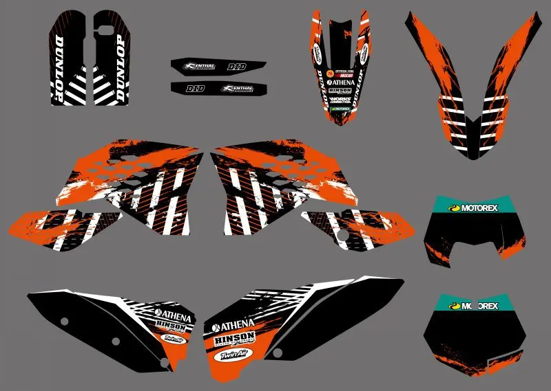 

0303 NEW TEAM GRAPHIC WITH MATCHING BACKGROUNDS FOR SX SXF FULL SIZE MODEL 2007-2010 EXC XC FULL SIZE MODEL 2008 2009 2010 2011