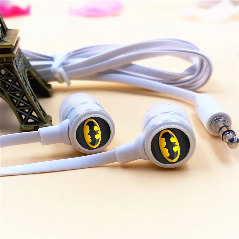 Anime Batman Cartoon In ear Earphones 3 5mm Stereo Earbuds font b Phone b font Music