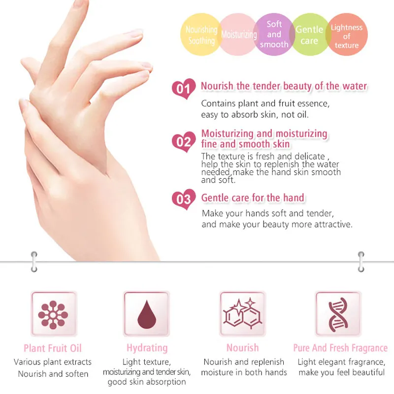 

Hand Cream Fruits Essence Hand Lotions Nourishing Anti-Aging Feet Care Whitening Moisturizing SSwell