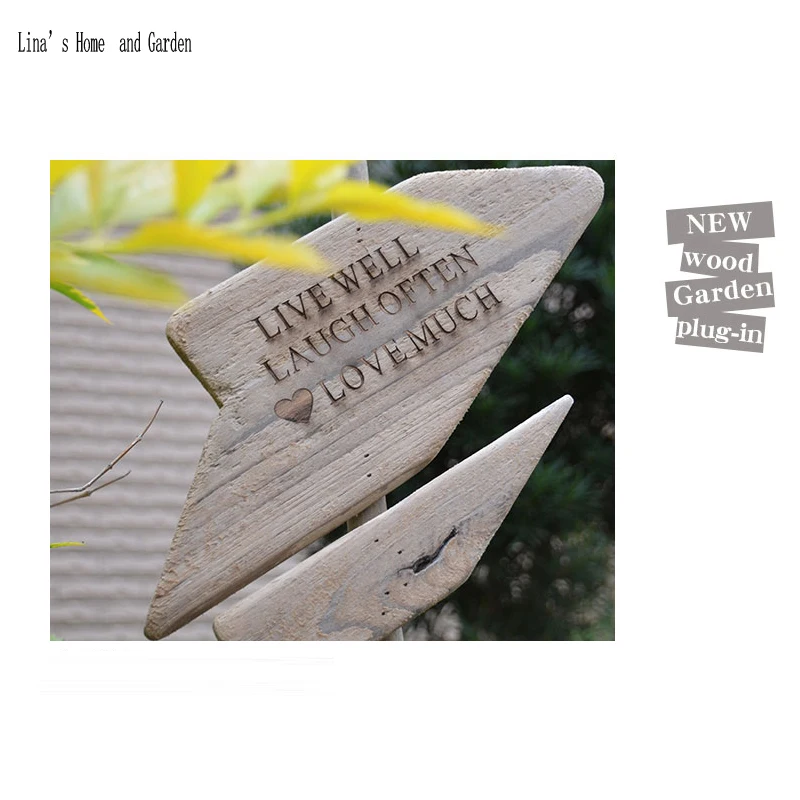plug-in handmade old wood garden decor signs shabby style (4)