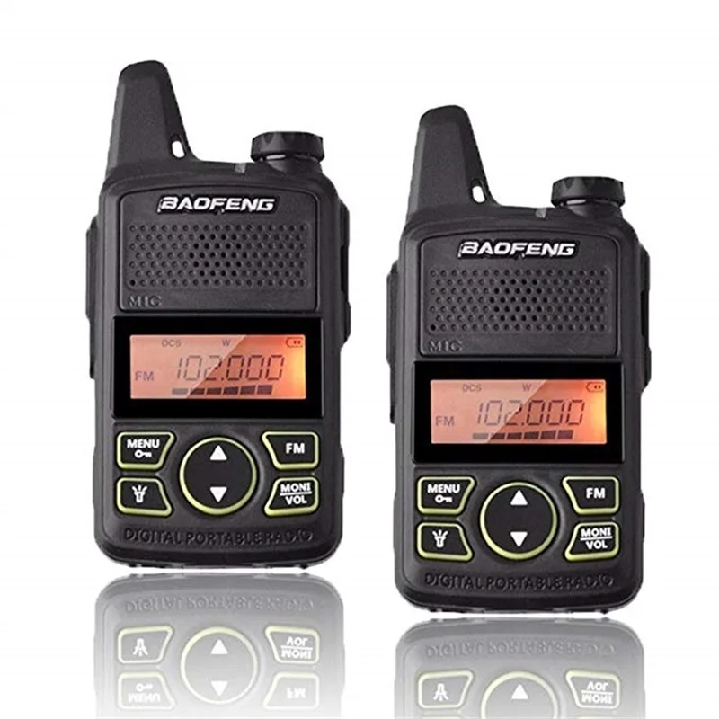 2 шт./лот Оригинальный BAOFENG BF T1 мини иди и болтай Walkie Talkie UHF 400 470 МГц Портативный