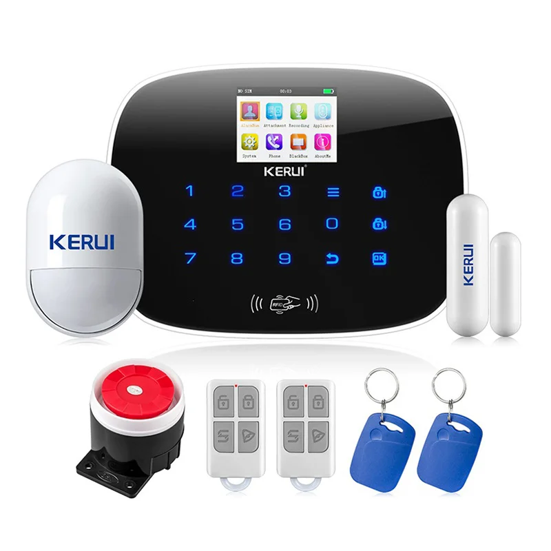 KERUI Android IOS APP 433MHz TFT color Screen UI menu GSM ...