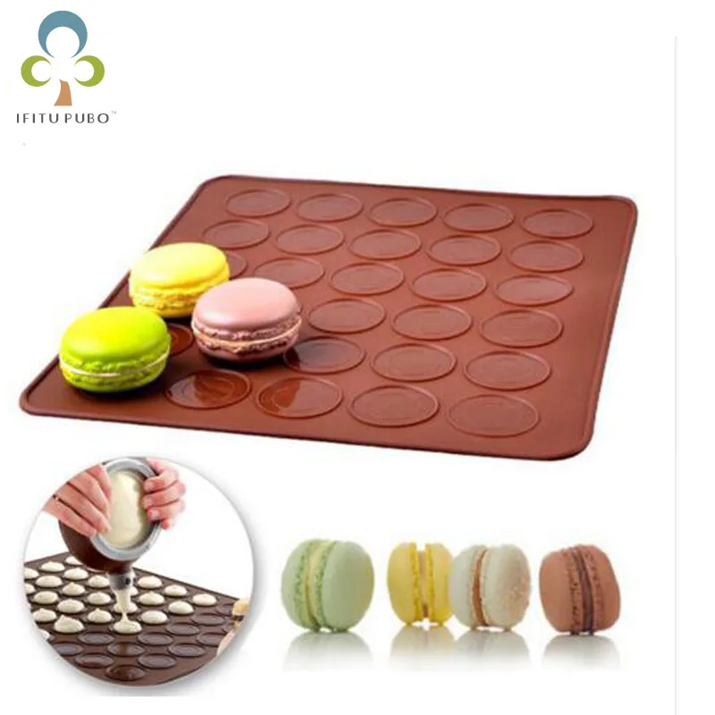 Buy 30 Holes Macarons Mat Round Shape Silicone Gel Pad