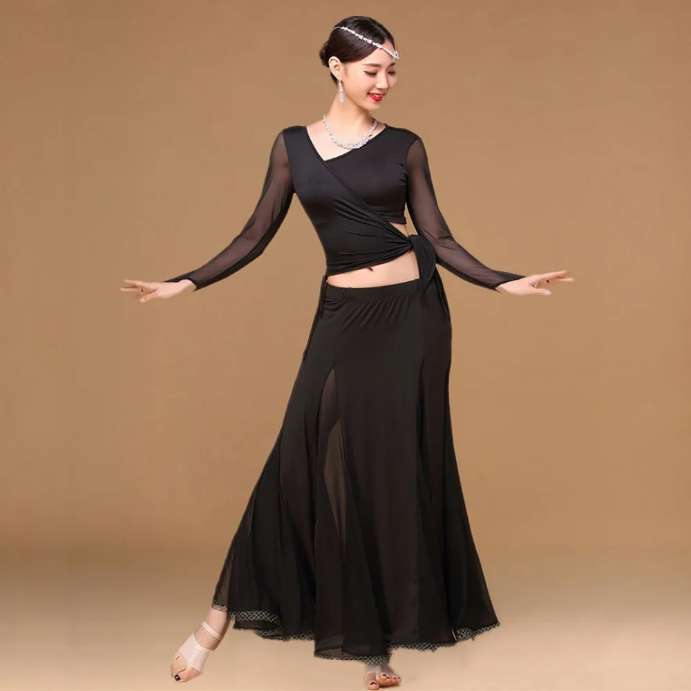 

2017 Women Dancewear Belly Dance Clothing Off Shoulder Top Skirt Jacket 3pcs White Costume Girls Oriental Dance Costumes