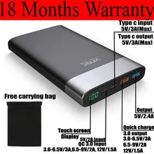 Vinsic Quick Charge 3.0 Power Bank 20000mah QC 3.0 Type C 3A for Xiaomi Mi9 Mix Samsung S10 Nexus 5X 6P Huawei Charger
