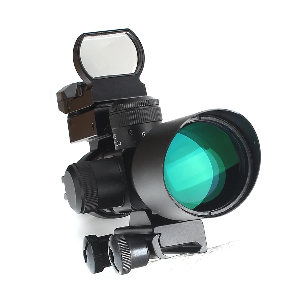 ohhunt 2.5-10X40 Rifle Scope Red Green Illuminated Rangefinder Reticle Holographic 4 Reticle Sight Red Laser Combo Riflescopes (11)