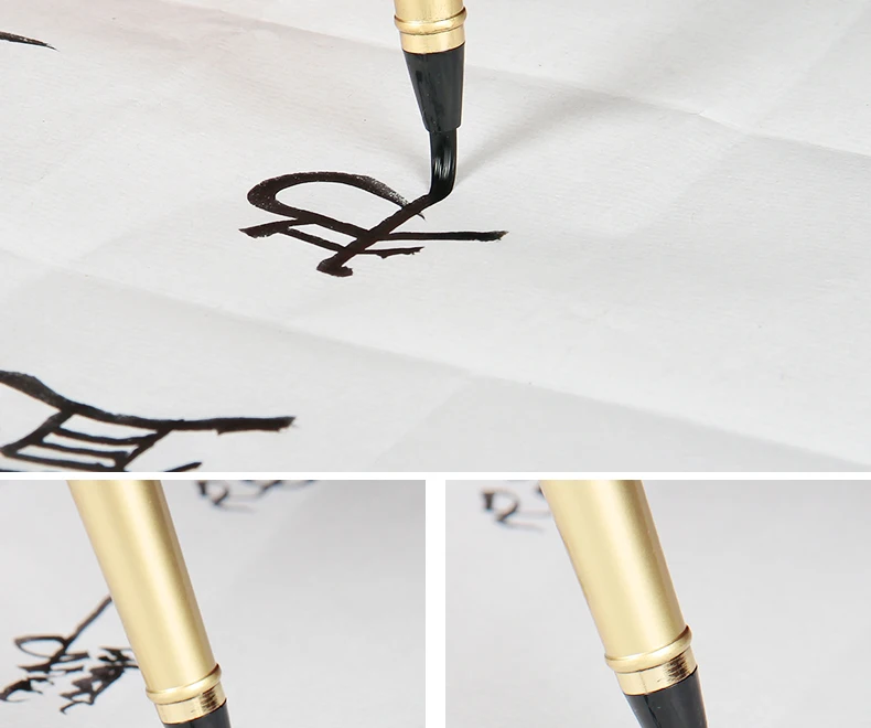 Натуральный Бамбуковый перьевая ручка стиль мягкое перо Экстра мягкий наконечник для письма практика каллиграфии сменная Щетка Для