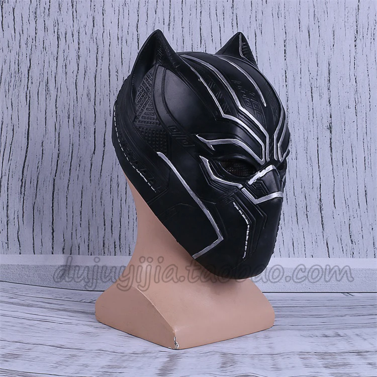 Маски мужские однотонные 3D черные Пантеры с лицом из фильма Фантастика четыре