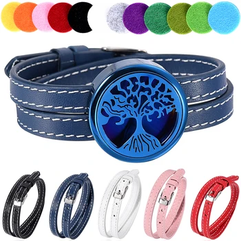 

Stainless Steel Openable Locket Essential Oil Diffuser Bracelet (5PCS/Set)