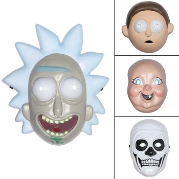 

2019 Funny Adult Party Mask Plastic Clown Cosplay Half Face Horrible Scary Masks Masquerade Halloween Party Decor Halloween