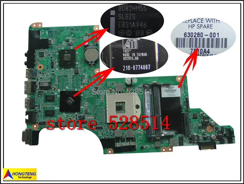 original 630280-001 motherboard for HP Pavilion DV6 DV6-3000 Series laptop Notebook PC systemboard 100% Test ok wholesale laptop motherboard 682171 001 for hp envy dv6 dv6 7000 630m 2g notebook pc systemboard 682171 501 90 days warranty