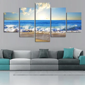 

5 Panels Photography Scenery Modern Wall Art Pictures For Living Abstract Canvas Print Painting Murals Sitting Room Home Decor