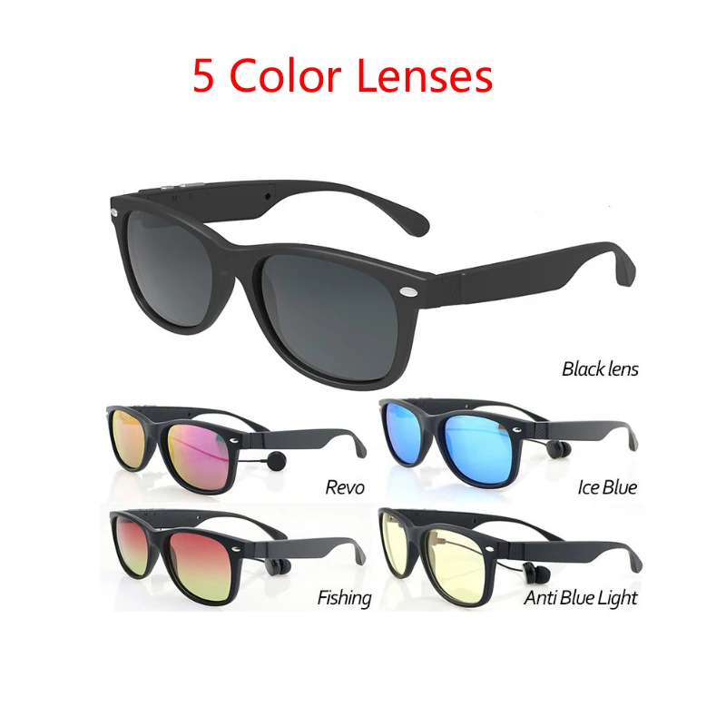 Smart Glasses Polarized Sunglasses Bluetooth Headset Stereo Headphone Outdoor Sport With Microphone For iPhone Samsung OPPO