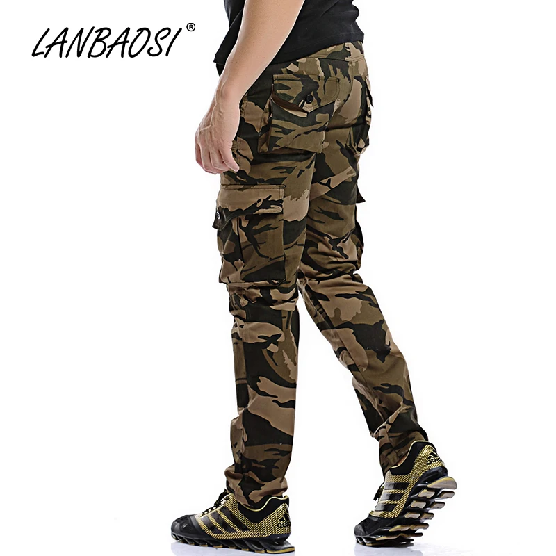 Повседневные мужские камуфляжные штаны-карго стильные модные свободные армейские военные многокарманные тактические брюки комбинезоны большого размера
