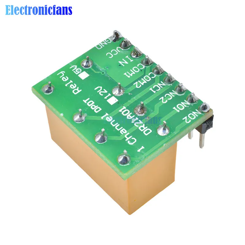 Diymore Mini 1 канал 5 в 12 В DC DPDT релейная плата двухполюсный двойной переключатель
