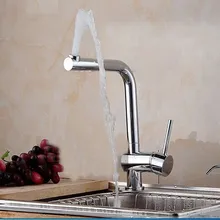 360 градусов вращения Латунь Chrome полированный Кухня Раковина кран смесители новинка arrive.1pcs/лот