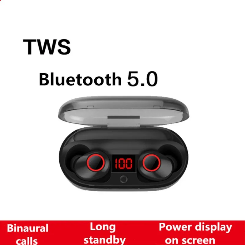 J29 стерео объемные наушники Bluetooth 5,0 Беспроводные наушники с зарядным устройством дисплей батареи шум отмена Невидимый аудио
