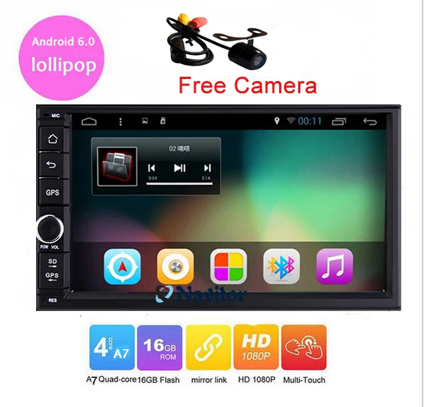 bilder für QuadCore 7 ''Doppel-din Android 6.0 Universal 2Din Android Auto GPS Universal Car Audio Auto Stereo 2 Din Latestd Navitel Keine DVD- bilder für QuadCore 7 ''Doppel-din Android 6.0 Universal 2Din Android Auto GPS Universal Car Audio Auto Stereo 2 Din Latestd Navitel Keine DVD-