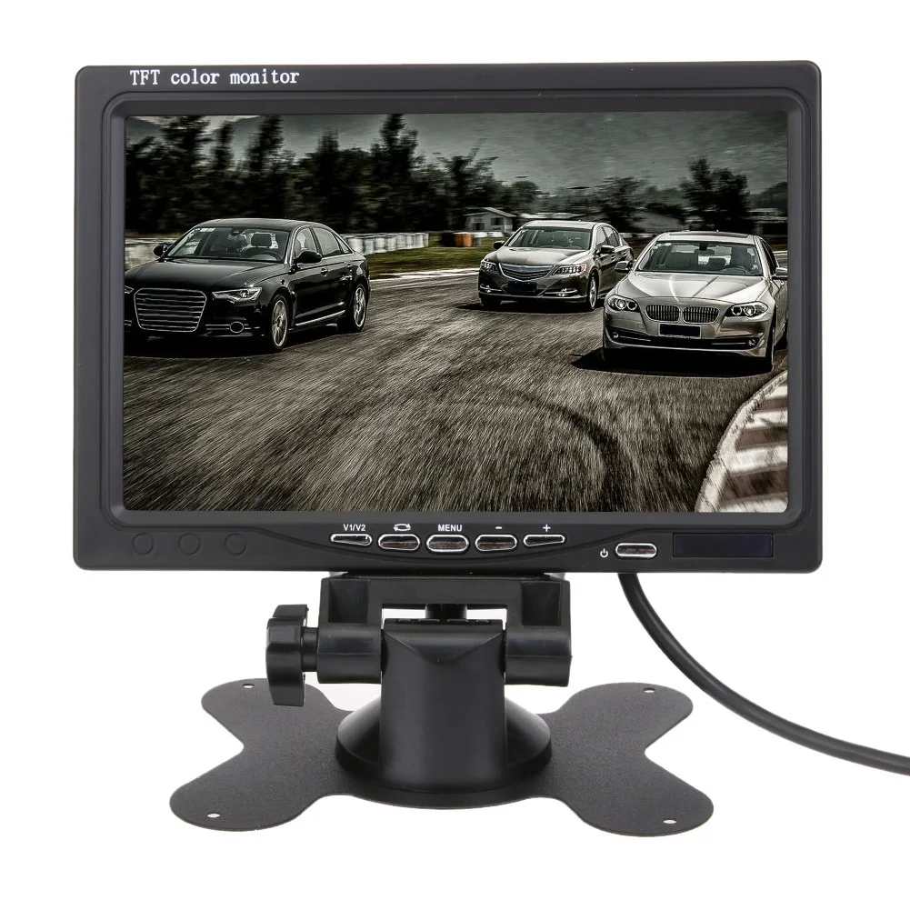 Universal 7" TFT LCD Car Monitor Headrest Display Split For Rear View