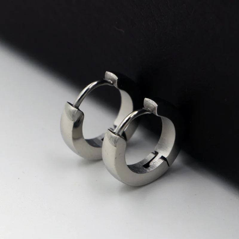 Buy Black Titanium Hoop earring for Men and Women from