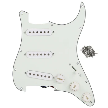 

NEW Ivory 3Ply Loaded Prewired Guitar Pickguard Pick Guard SSS with Single Coils Pickups for Strat Electric Guitar Parts