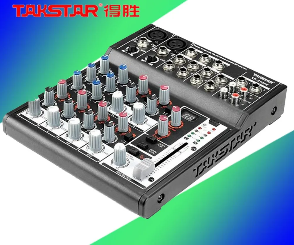 

New Takstar xr-612fx for Mixer Console 6 XLR and TRS balanced inputs TRS balanced stereo input interface XR-612FX MIXER USB