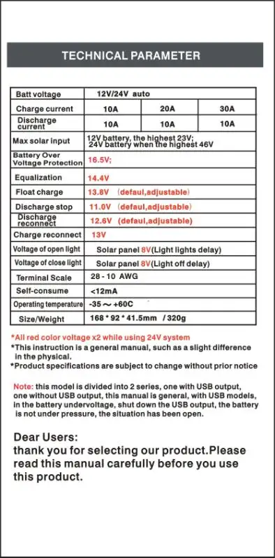 ЖК-дисплей 10A 20A 30A 12 V/24 V Солнечный Системы клетка генератора Панель Зарядное устройство регулятор Батарея контроллер с двумя USB 5V зарядки