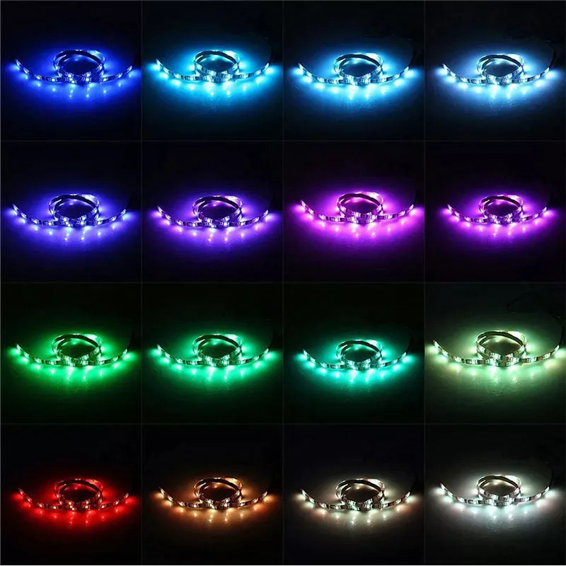 Фото Водонепроницаемая гибкая светодиодная лента RGB 5050 SMD 4 х50 см с подсветкой №5