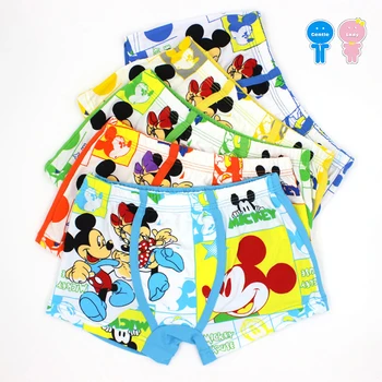 

5 Pcs/lot Boys Underwear Soft Breathable Kid Boxer Baby Panties Boy Briefs toddler Underpants minnie mickey miki 4 to 9 Yrs