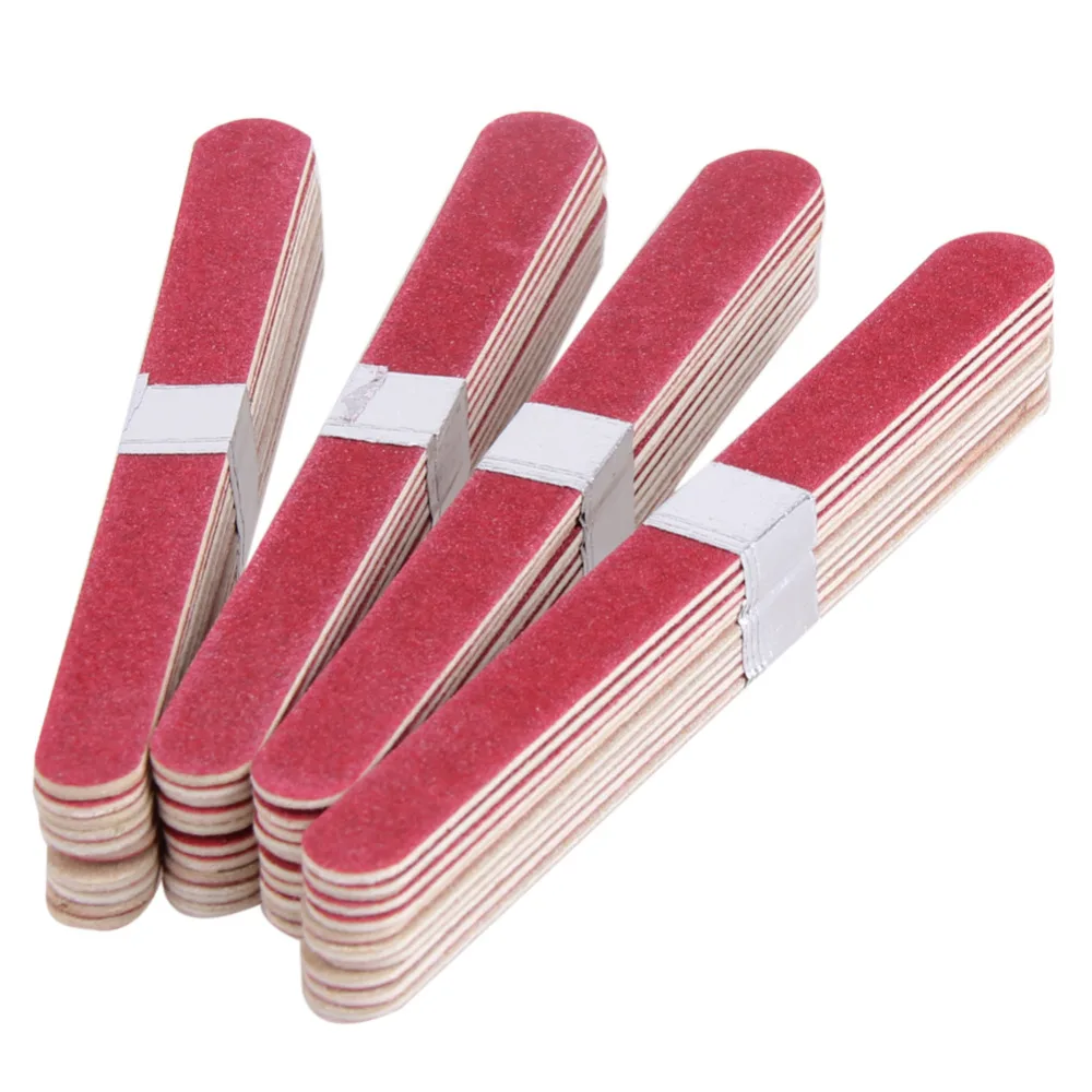 

100Pcs/set Sanding Nail File Grits Buffer Block Buffing Polish Beauty Tools Straight Edge Stick Nail Art Salon Glitter Tools
