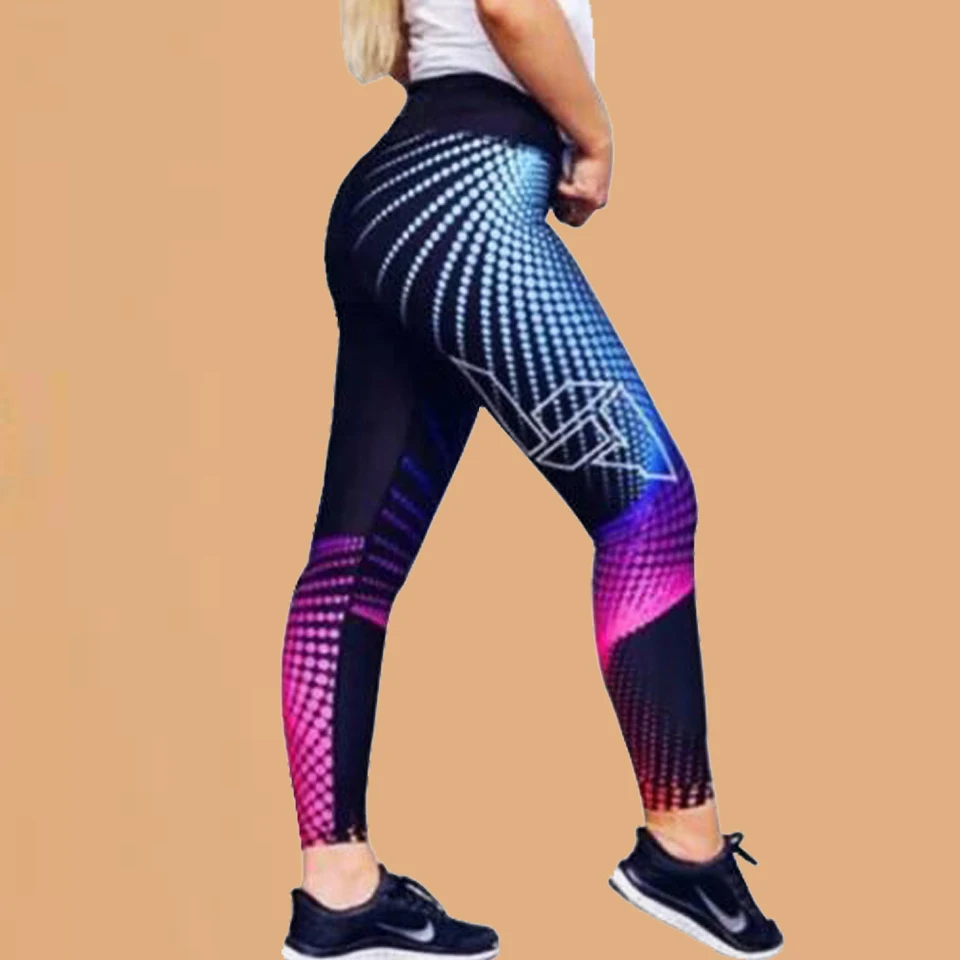 

Butt Lifting Leggings Leginsy Damskie Geometric Print Leggings Jogging Workout Booty Scrunch High Waist Sports Leggings Women