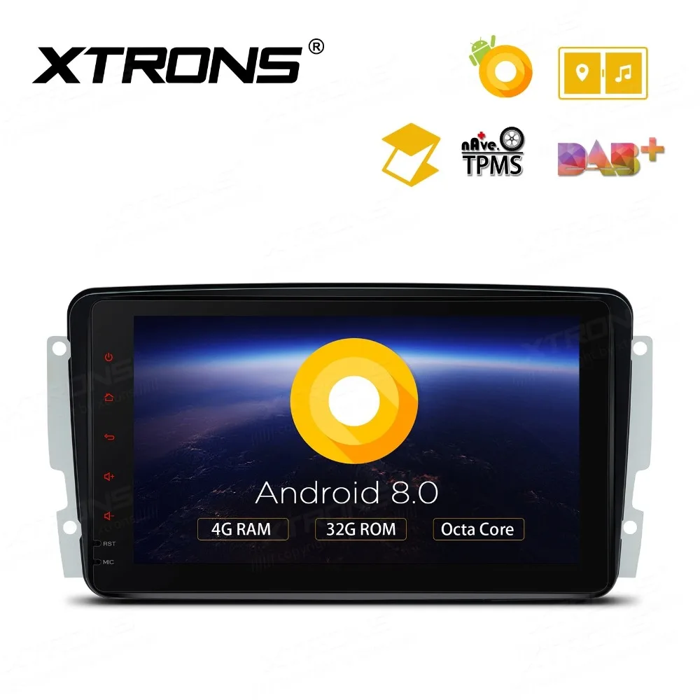 Top 8" Android 8.0 OS Car Multimedia Navigation GPS Radio for Mercedes-Benz A-Class W168 1998-2002 & CLK-Class W209/C209 1998-2004 3