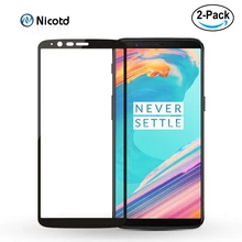 Pack de 2 de la cubierta completa 2.5D de vidrio templado para el Oneplus 6 5 T 5 T A6000 uno más 6 Oneplus6 Oneplus5 1 + 6 película protectora de pantalla curvada