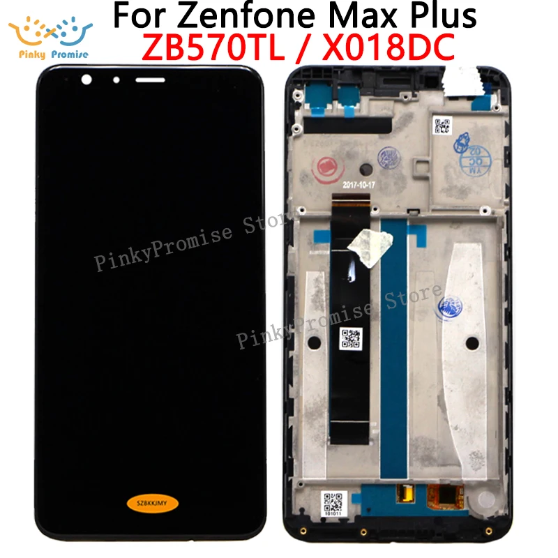 

For Asus Zenfone Max Plus X018DC ZB570TL LCD Display Touch Screen Digitizer Assembly With Frame X018D For 5.7" ASUS ZB570TL LCD