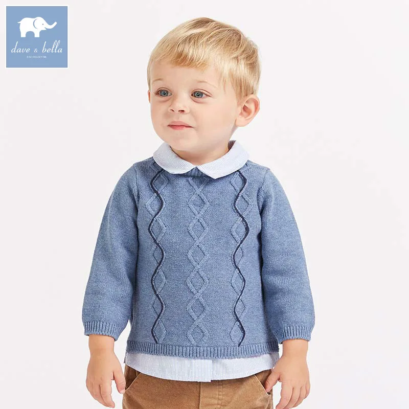 

DB8546 dave bella autumn knitted sweater infant baby boys long sleeve pullover kids toddler tops children knitted sweater
