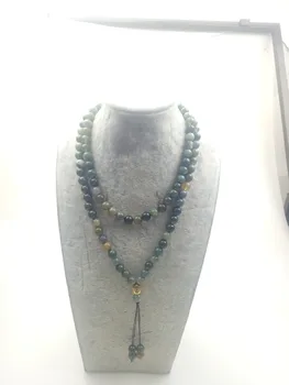 

108 IndiaAgate necklace Fashion necklace Single layer necklaces Single layer necklaces Buddha head Mala necklacebeads Yoga Pray