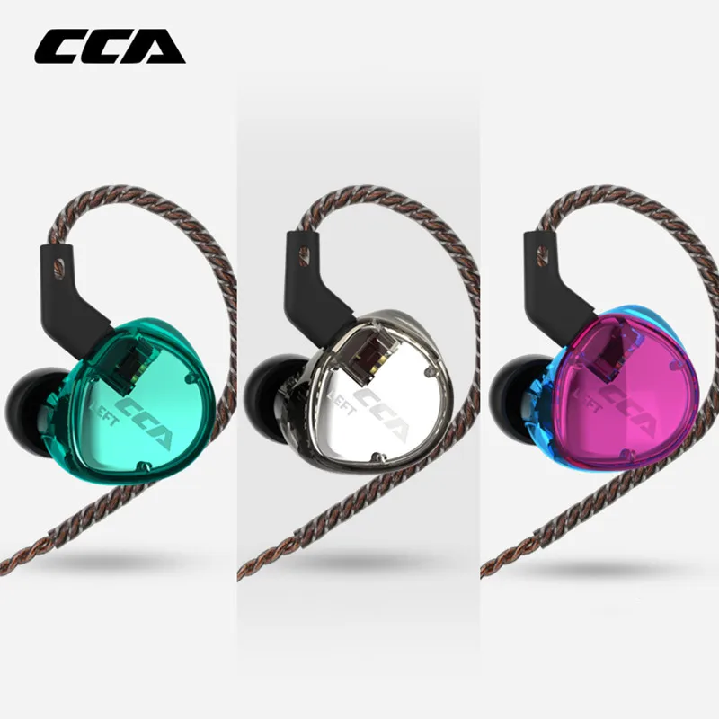 CCA C04 1DD+ 1BA драйвер наушники в ухо HiFi Музыка Аудио мониторы шумоизоляция спортивные наушники 2 кабеля гарнитура съемная