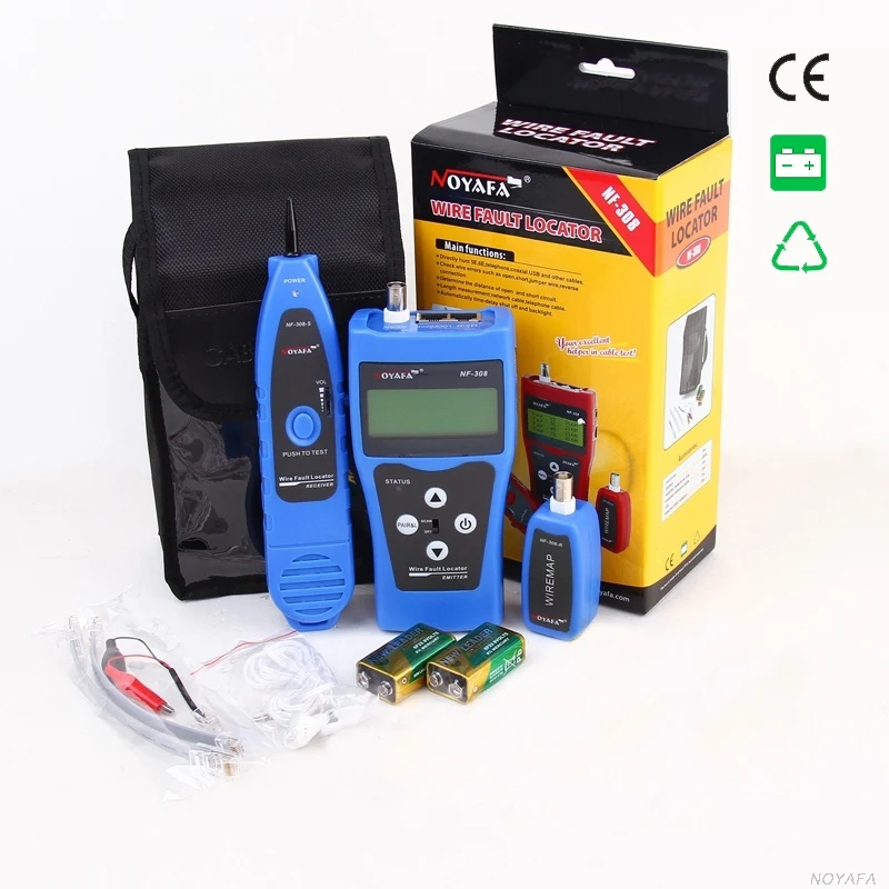 

Original NOYAFA Manufacture Free shipping NF-308B RJ45 lan tester cable locator cable tracker with cable length testing
