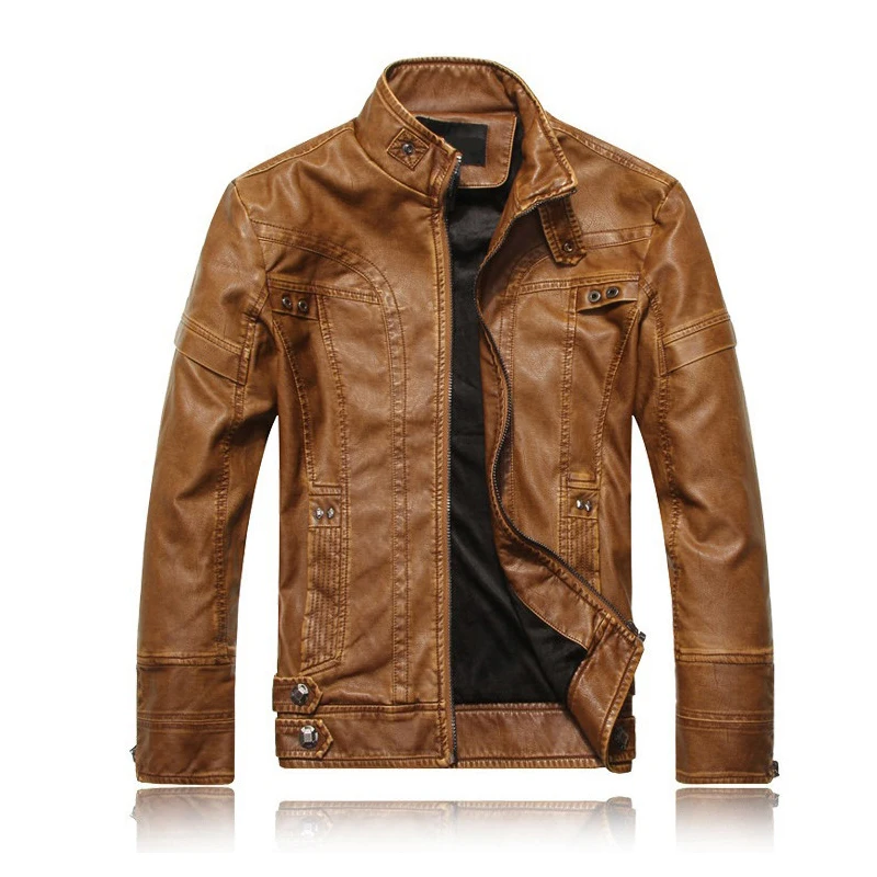 Buy Man Lether Jackets Good Pu Leather Jaqueta