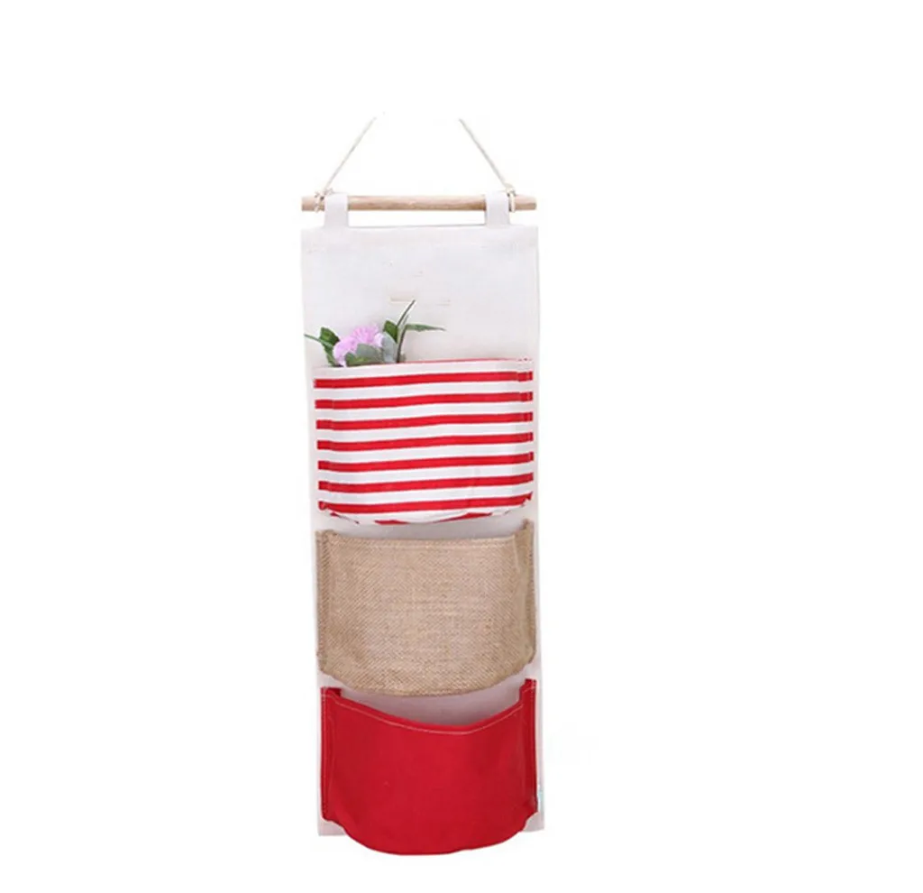 3 сетки настенный подвесной Органайзер Ткань сумка для хранения содержит игрушки декор Карманный мешочек Прямая поставка 523