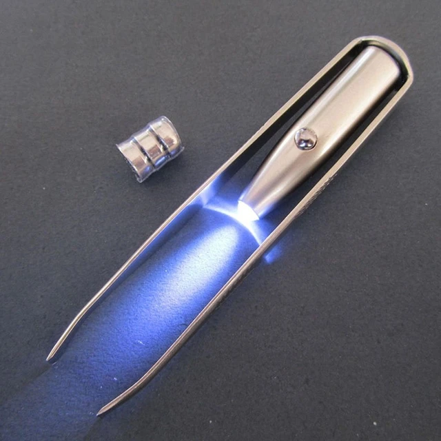 Makeup, New Led Lighted Tweezers Button Cell Batteries Included