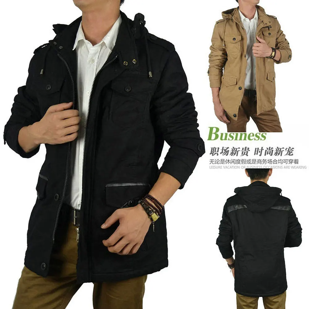 1 Khaki Qualité Populaire Chaud Confortables Parkas Taille 6xl Black De 1 Khaki Nouvelle Manteaux 1 Army Arrivée À Veste Capuche 2 Black Hiver Pardessus Army 2 Casual Haute 2 Hommes A4RL53j